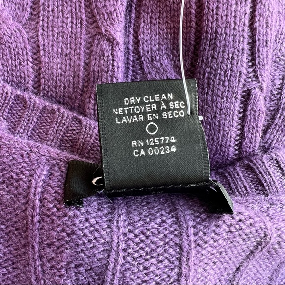 Lord & Taylor 100% Cashmere Button Down Cardigan Purple Size XL - Picture 9 of 13